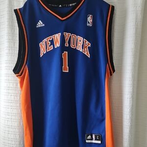Amar'e Stoudmore Authentic Adidas Blue and Orange Sports Jersey